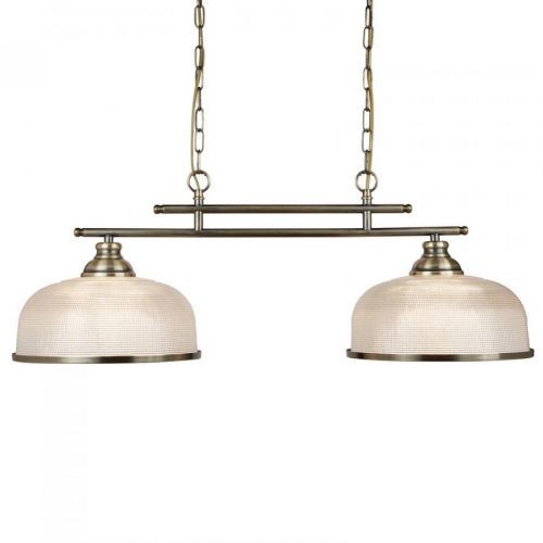 Prizmatická závesná lampa Bistro II 2-pl. mosadz