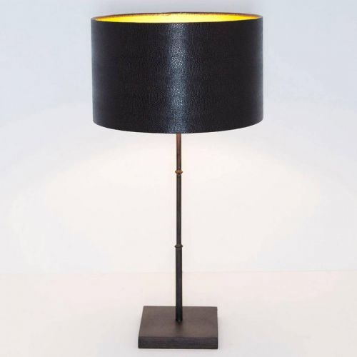 Stolná lampa Bambus, hnedo-čierna, zlatá