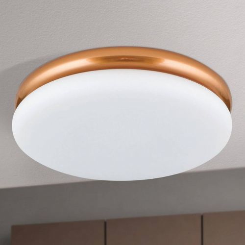 Stropné LED svietidlo James s kovovým krytom, meď
