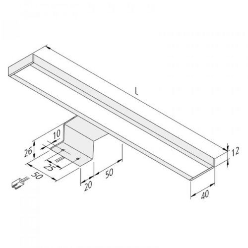 Nadstavbové LED svietidlo Lugano 4 000 K, 120 cm