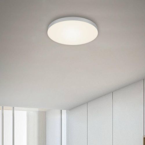 Stropné LED svietidlo Flame, Ø 28,7 cm, strieborná