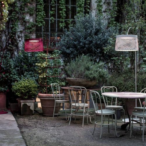 Foscarini Twiggy Grid oblúkové LED svetlo, greige