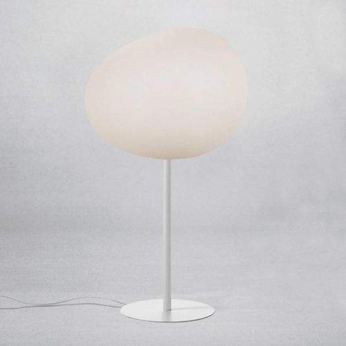 Foscarini Gregg grande alta stolová lampa, biela