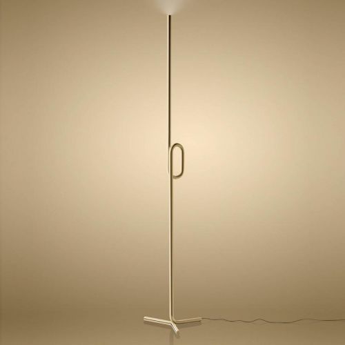 Foscarini Tobia terra stojaca LED lampa, zlatá