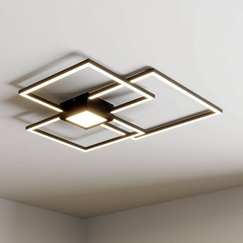 Lindby Duetto stropné LED svietidlo antracit 38 W