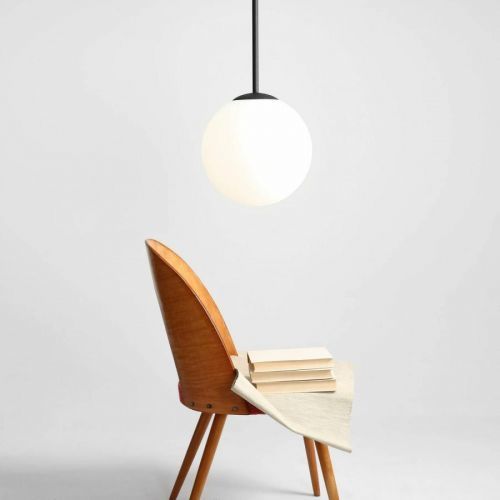 Závesná lampa Bosso 1-plameňová biela/čierna 30 cm