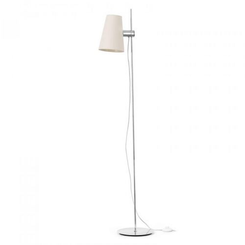Stojaca lampa Lupe nastaviteľné textilné tienidlo