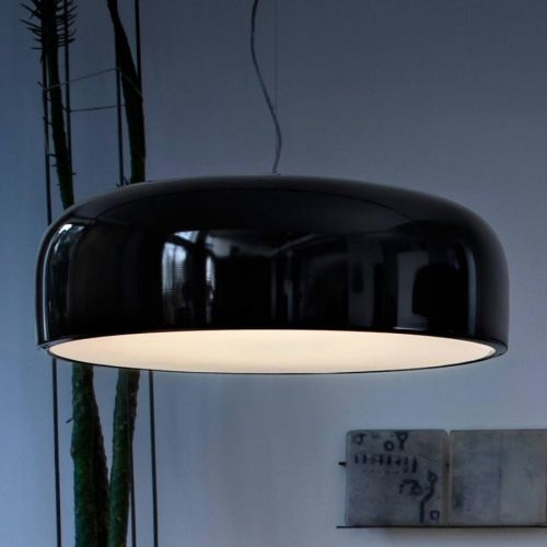 FLOS Smithfield S - závesná lampa, čierna lesklá