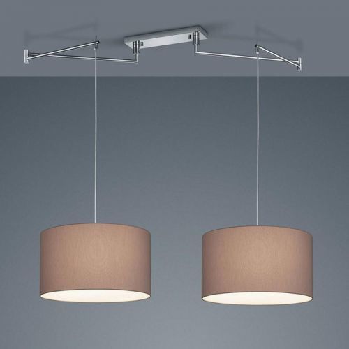 Helestra Certo závesná lampa valec 2-pl., mocca