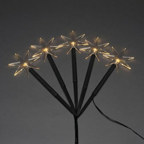LED externá dekorácia hviezda, 5–pl., s hrotom