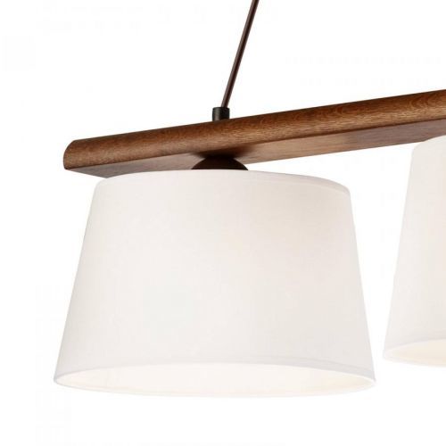 Závesná lampa Sweden, 3-plameňová, orech dub