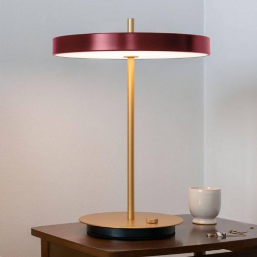 UMAGE stolná LED lampa Asteria table USB, rubínová