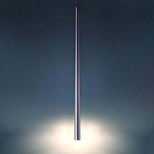 Závesná lampa Sopel 1, kužeľovitá, strieborná