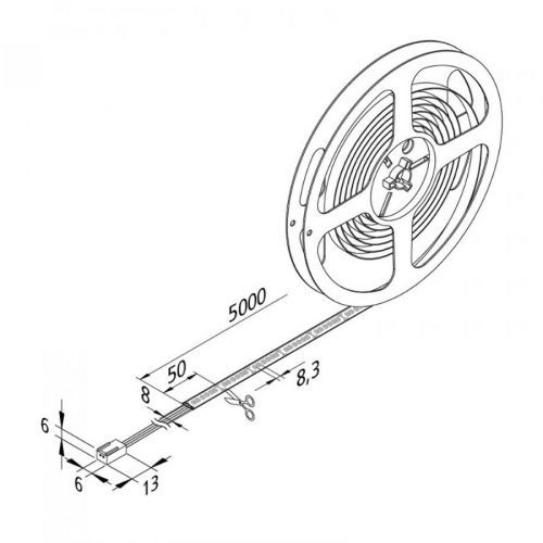 LED pásik Basic-Tape S, IP54, 3 000K, dĺžka 500 cm