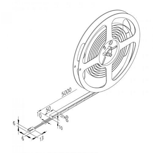 LED pásik Basic-Tape F, IP54, 2 700K, dĺžka 500 cm