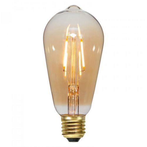 E27 filament LED žiarovka 0,75W 2 000K sklo jantár