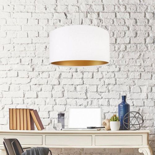 Závesná lampa Salina, biela/zlatá, Ø 40 cm