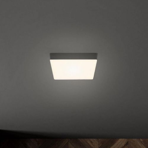 Stropné LED svietidlo Flame, 15,7 x 15,7 cm čierna