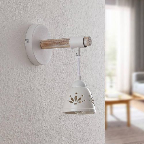 Lindby Pimana nástenné svetlo, keramické tienidlo