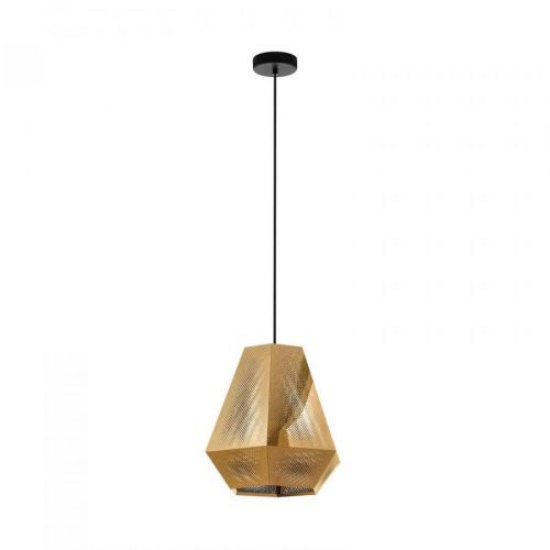 Závesná lampa Chiavica, mosadzná, 1-pl., Ø 36 cm