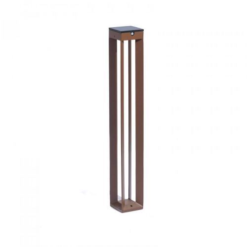 Solárna LED lampa Borne so snímačom, 90 cm, corten