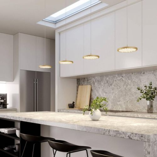 Rothfels Gion závesné LED 2-pl. biele/mosadz