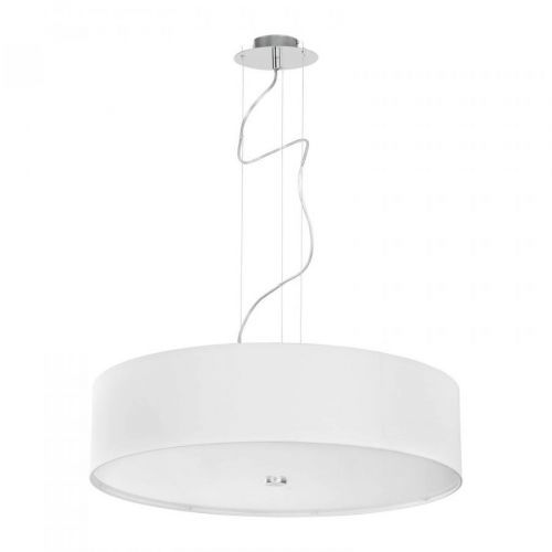Závesná lampa Viviane textilné tienidlo, biela