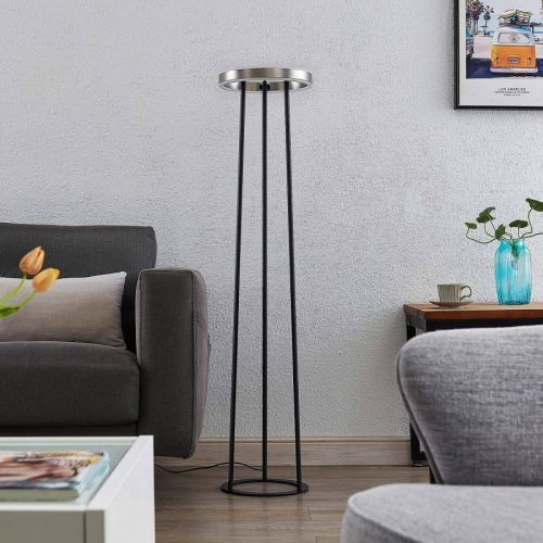 Lucande Seppe stojaca LED lampa, nikel