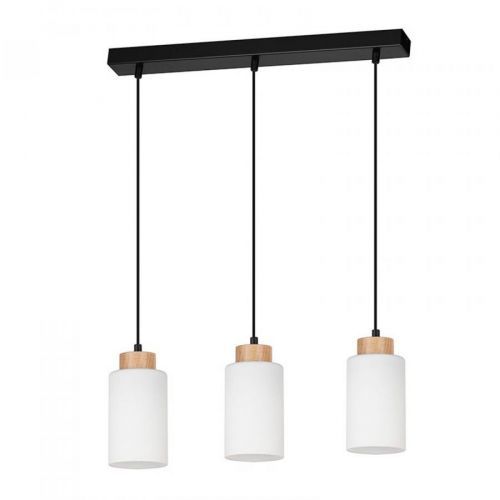 Envolight Talia závesná lampa dub/biela 3pl lineár