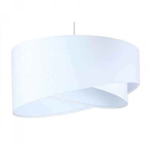 Závesná lampa Vivien v bielej z velúru