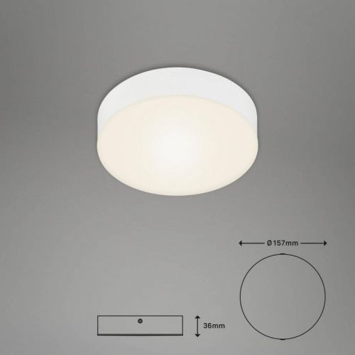Stropné LED svietidlo Flame, Ø 15,7 cm, biela