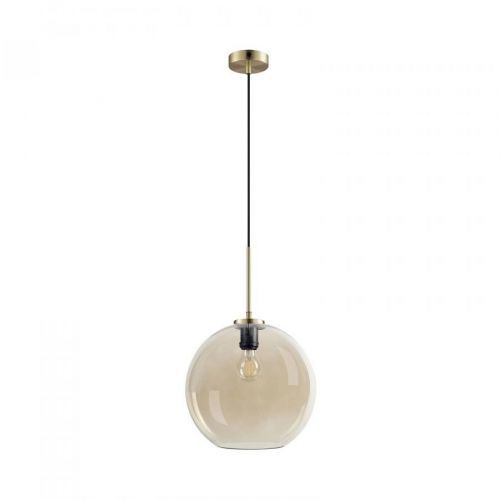 Dyberg Larsen Loop záves. lampa 30cm jantár/mosadz