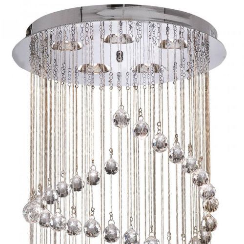 Závesná lampa Hallway sklo krištáľový záves 80 cm