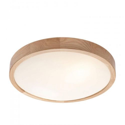 Stropné svietidlo Kerio, Ø 37 cm, svetlý dub