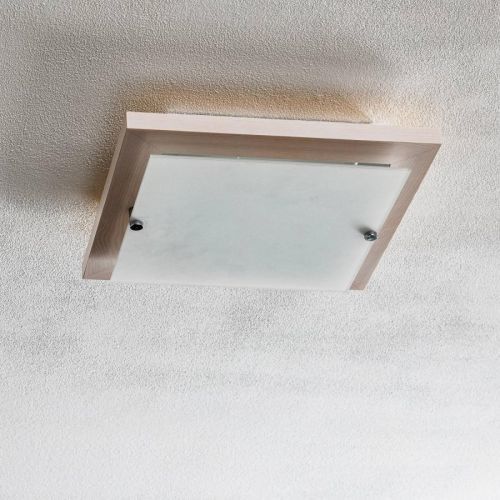 Stropné svietidlo Kerio 30x30 cm borovica prírodná