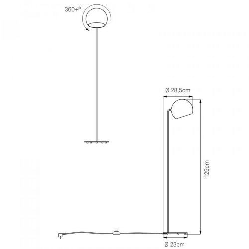 Nyta Tilt Globe Floor stojaca lampa oceľ biela