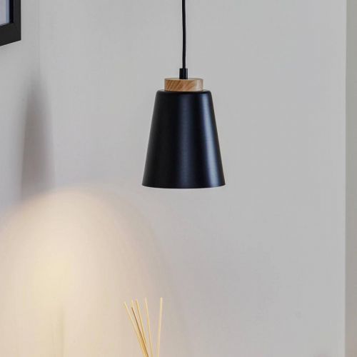 Závesná lampa Bolero 1, jedno-plameňová, čierna