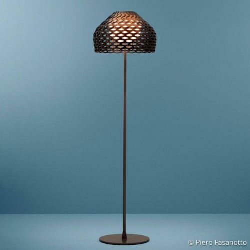 FLOS Tatou F stojaca lampa, stmievač, okrová sivá