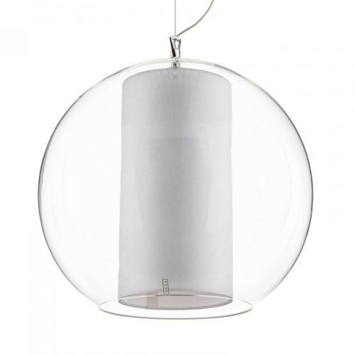 Modo Luce Bolla závesná lampa látka biela Ø 40cm
