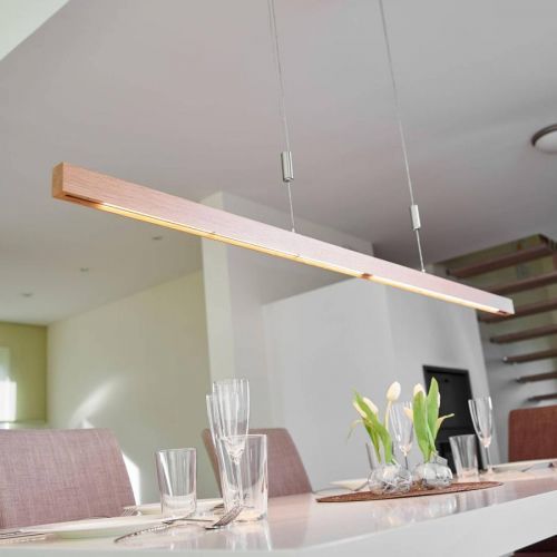 Kyvadlová LED lampa Nora dubové drevo – 158 cm