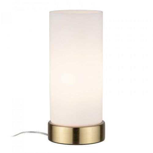 Paulmann stolná lampa Pinja mosadz/opál