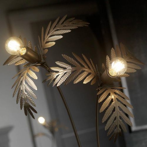 Stojaca lampa Dubai v lístkovom vzhľade, bronz