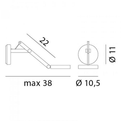 Rotaliana String W0 DTW nástenné biela oranžová