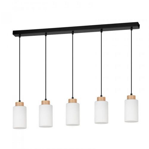 Envolight Talia závesná lampa, dub/biela, 5pl