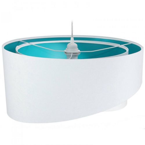 Závesná lampa Vivien dvojfarebná biela/tyrkysová