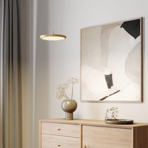 Rothfels Gion závesné LED 1-pl. biela/mosadz