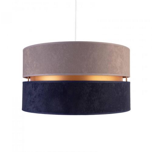 Závesná lampa Duo námornícka/sivá/zlatá Ø40cm 1pl.