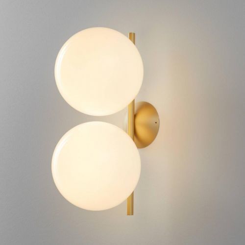 FLOS IC C/W1 Double nástenná lampa mosadz Ø20 cm