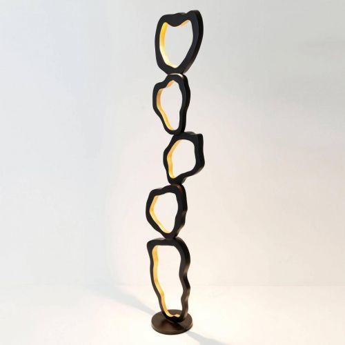 Stojaca LED lampa Infernale, päť-plameňová