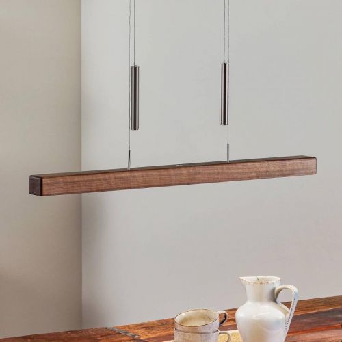 HerzBlut Leonora závesná lampa Down 85 cm orech